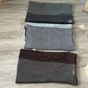 Black Brown Lot of 3 Scarves . New .
